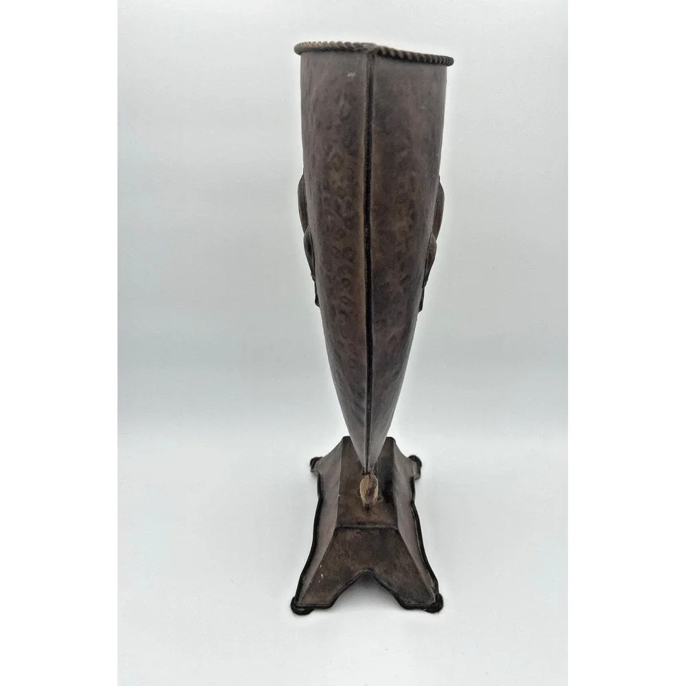 Fleur de lis Brown Metal Urn  French Country 15